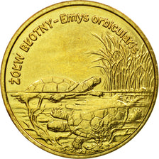 Coin, Poland, 2 Zlote, 2002, Warsaw, AU(55-58), Brass, KM:427