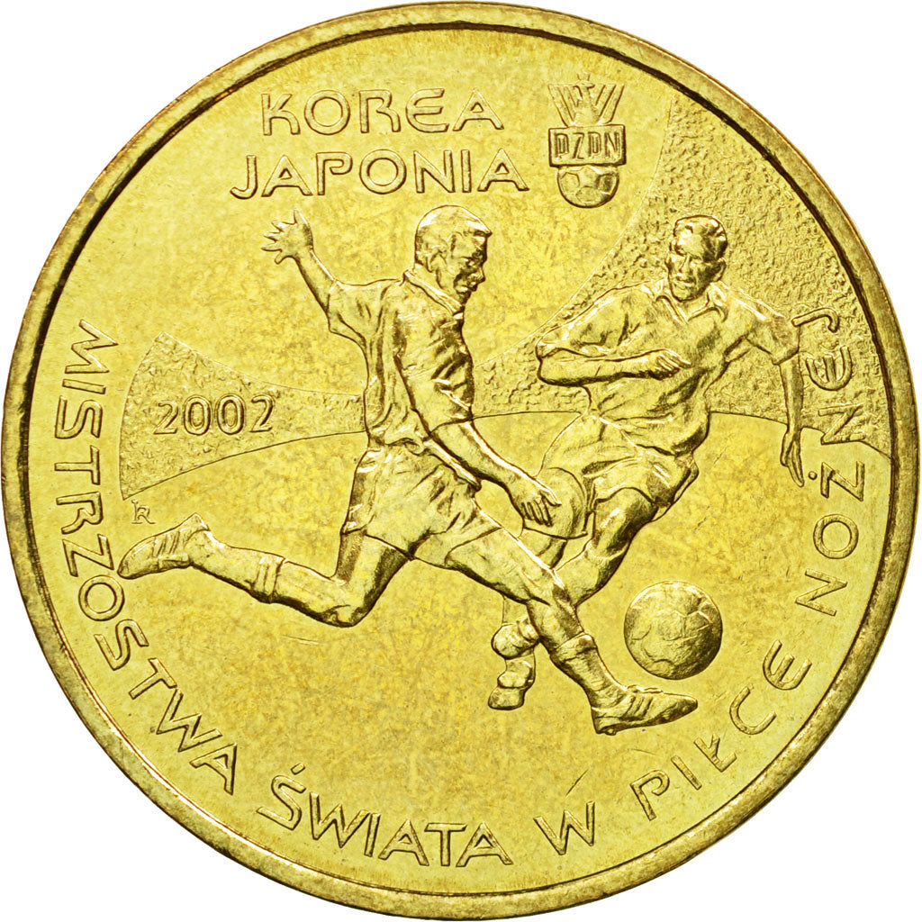 Coin, Poland, 2 Zlote, 2002, Warsaw, AU(55-58), Brass, KM:433
