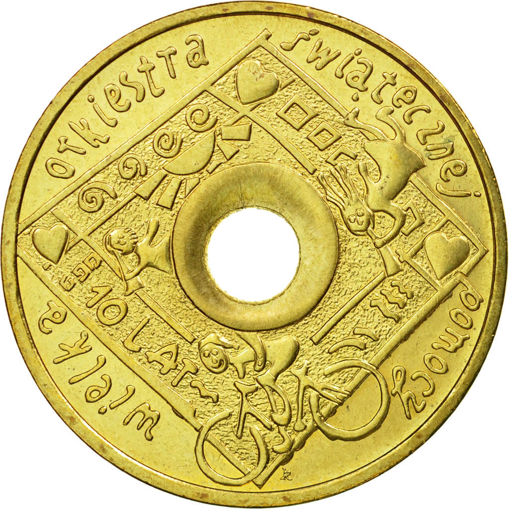 Coin, Poland, 2 Zlote, 2003, Warsaw, AU(55-58), Brass, KM:446