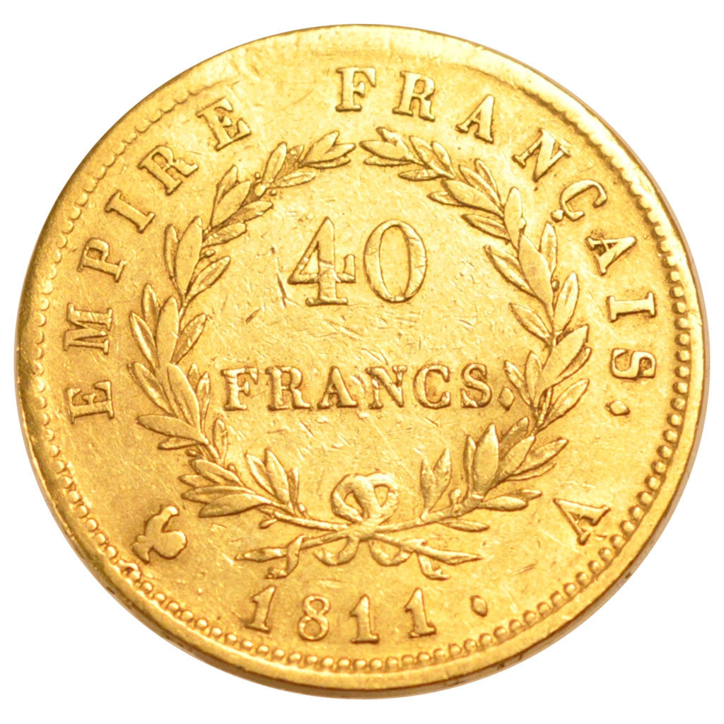Münze, Frankreich, Napoléon I, 40 Francs, 1811, Paris, SS+, Gold, KM:696.1