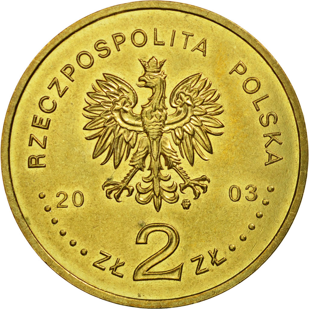 Monnaie, Pologne, 2 Zlote, 2003, Warsaw, SUP, Laiton, KM:473