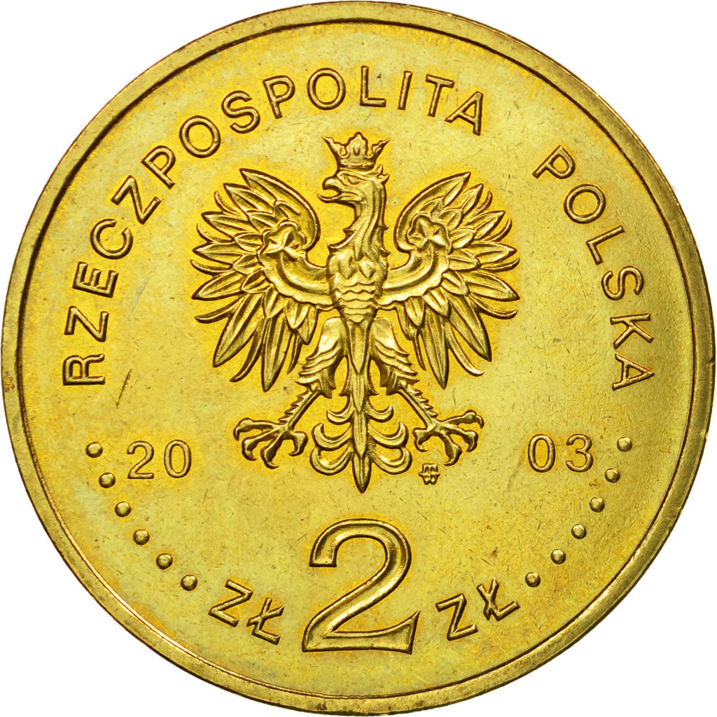 Monnaie, Pologne, 2 Zlote, 2003, Warsaw, SUP, Laiton, KM:451