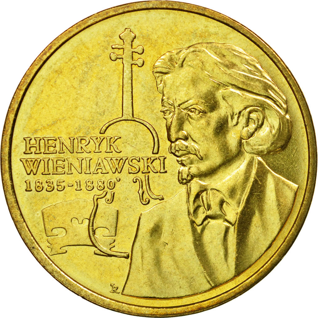 Coin, Poland, 2 Zlote, 2001, Warsaw, AU(55-58), Brass, KM:426