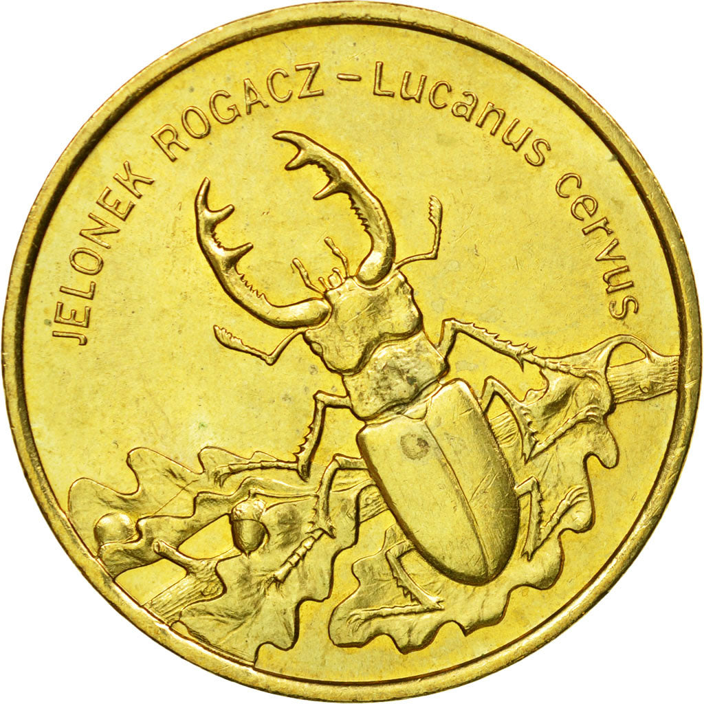 Coin, Poland, 2 Zlote, 1997, Warsaw, AU(55-58), Brass, KM:329