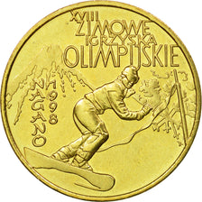 Coin, Poland, 2 Zlote, 1998, Warsaw, AU(55-58), Brass, KM:335