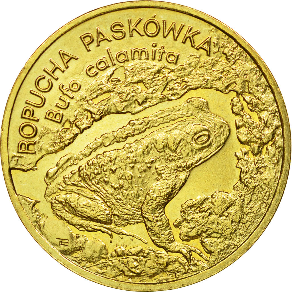 Coin, Poland, 2 Zlote, 1998, Warsaw, AU(55-58), Brass, KM:340