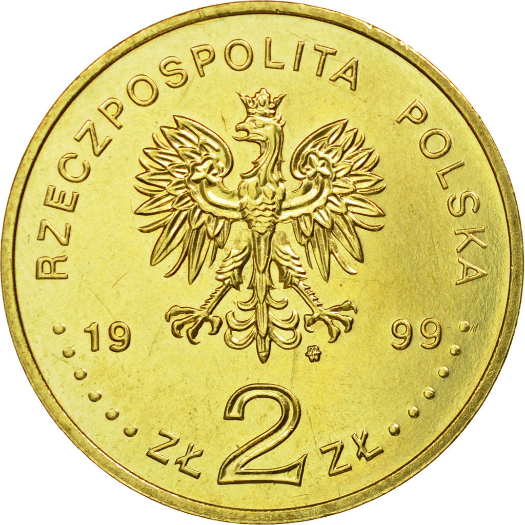 Moneta, Polonia, 2 Zlote, 1999, Warsaw, FDC, Ottone, KM:356