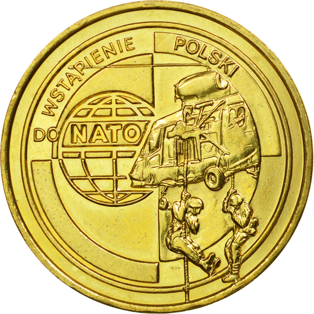 Coin, Poland, 2 Zlote, 1999, Warsaw, AU(55-58), Brass, KM:357