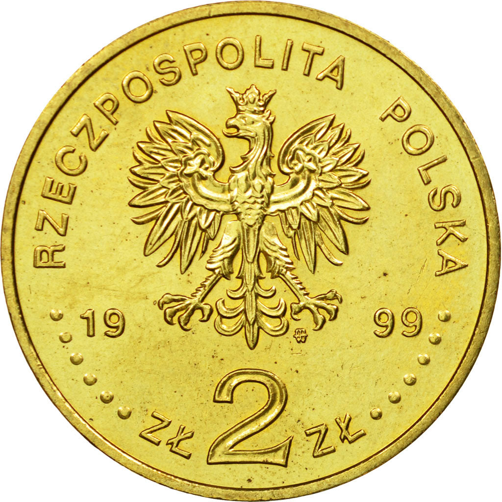 Monnaie, Pologne, 2 Zlote, 1999, Warsaw, FDC, Laiton, KM:358