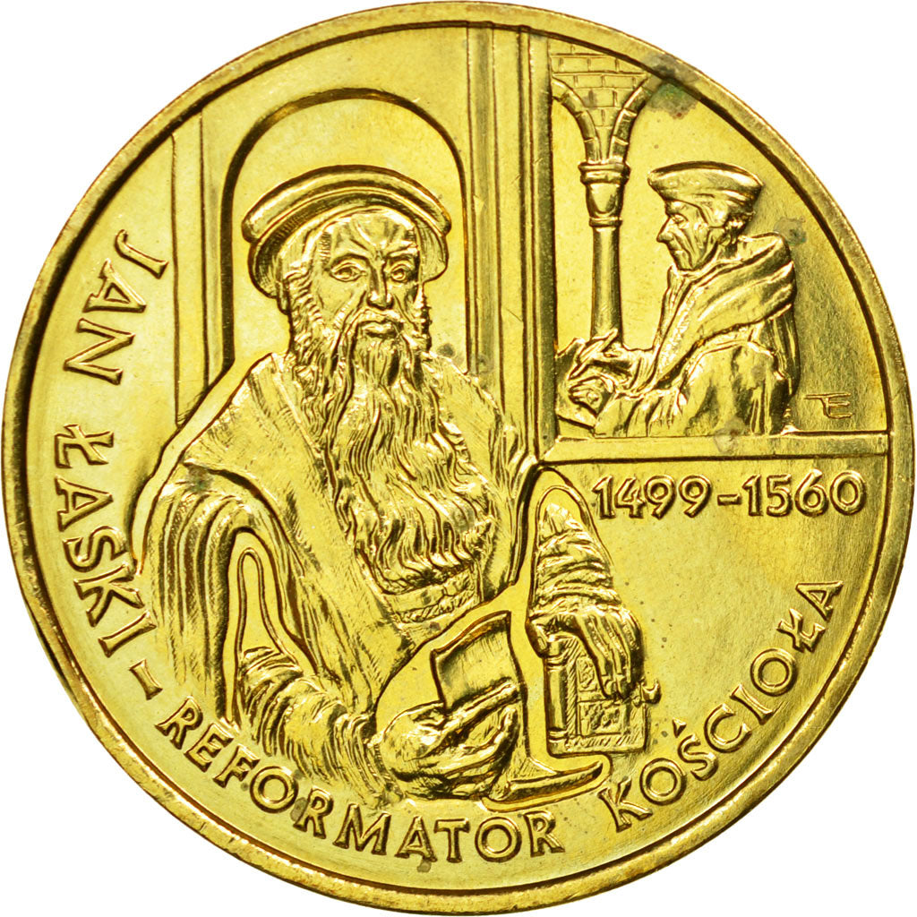 Coin, Poland, 2 Zlote, 1999, Warsaw, AU(55-58), Brass, KM:363