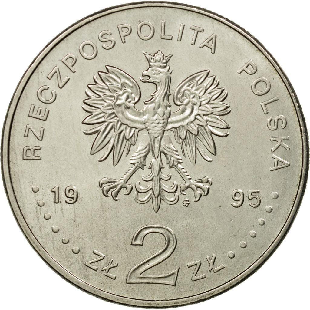 Coin, Poland, 2 Zlote, 1995, Warsaw, AU(55-58), Copper-nickel, KM:285