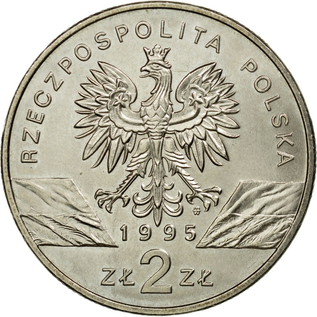 Münze, Polen, 2 Zlote, 1995, Warsaw, VZ, Copper-nickel, KM:289