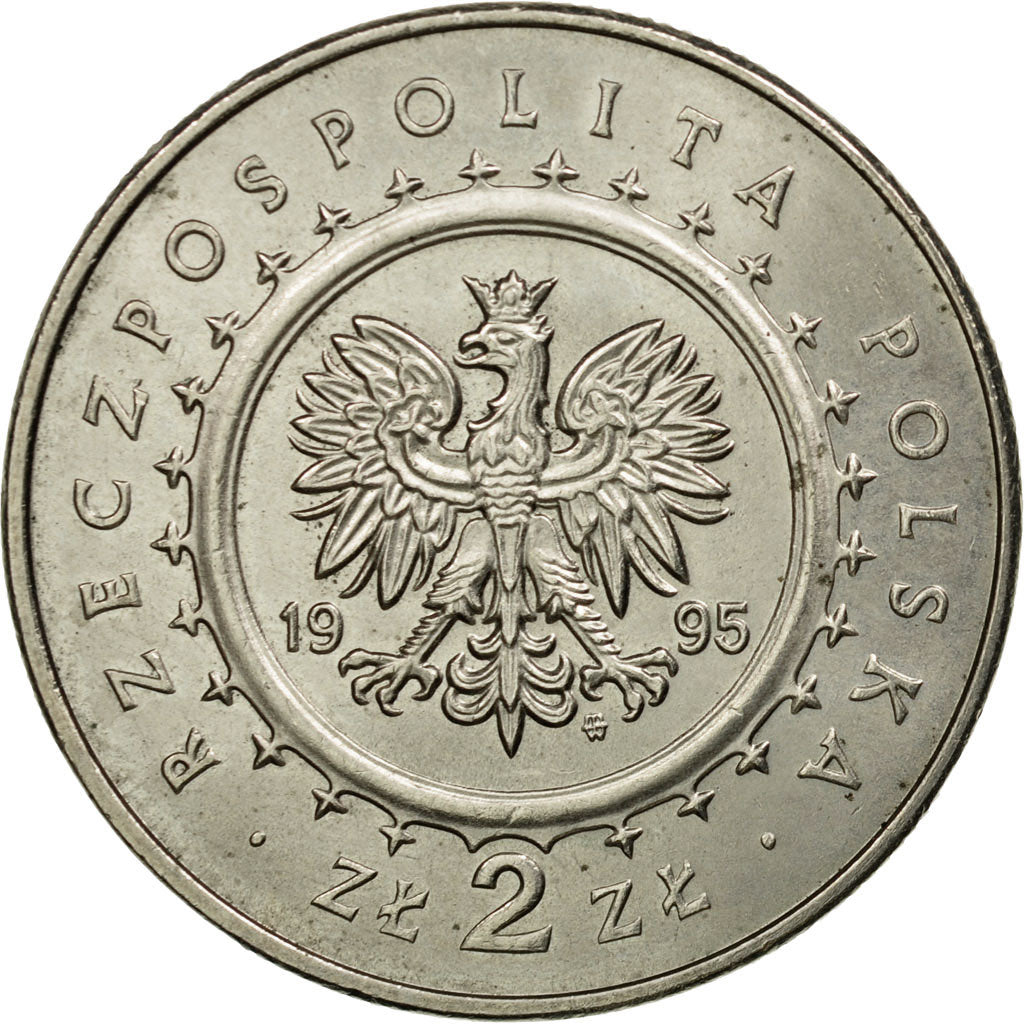 Münze, Polen, 2 Zlote, 1995, Warsaw, VZ, Copper-nickel, KM:310