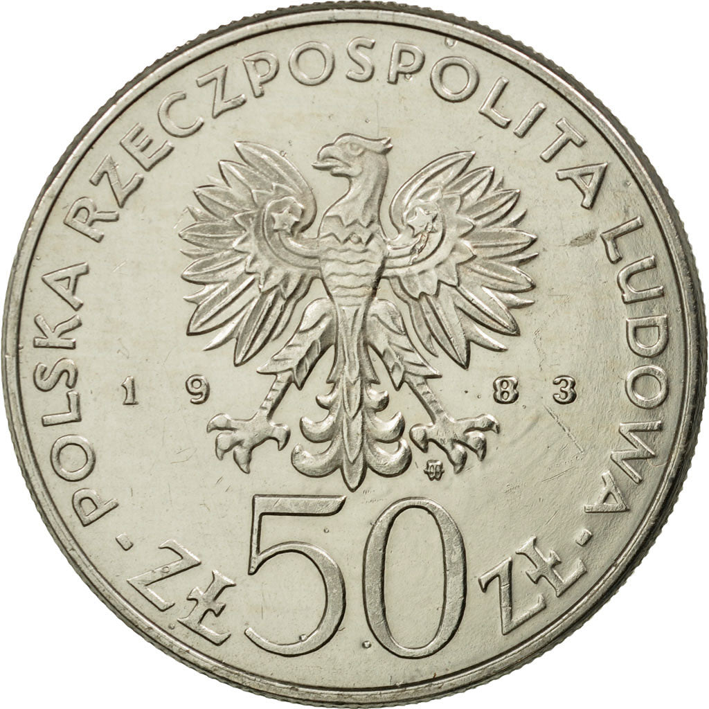 Coin, Poland, 50 Zlotych, 1983, Warsaw, AU(55-58), Copper-nickel, KM:145