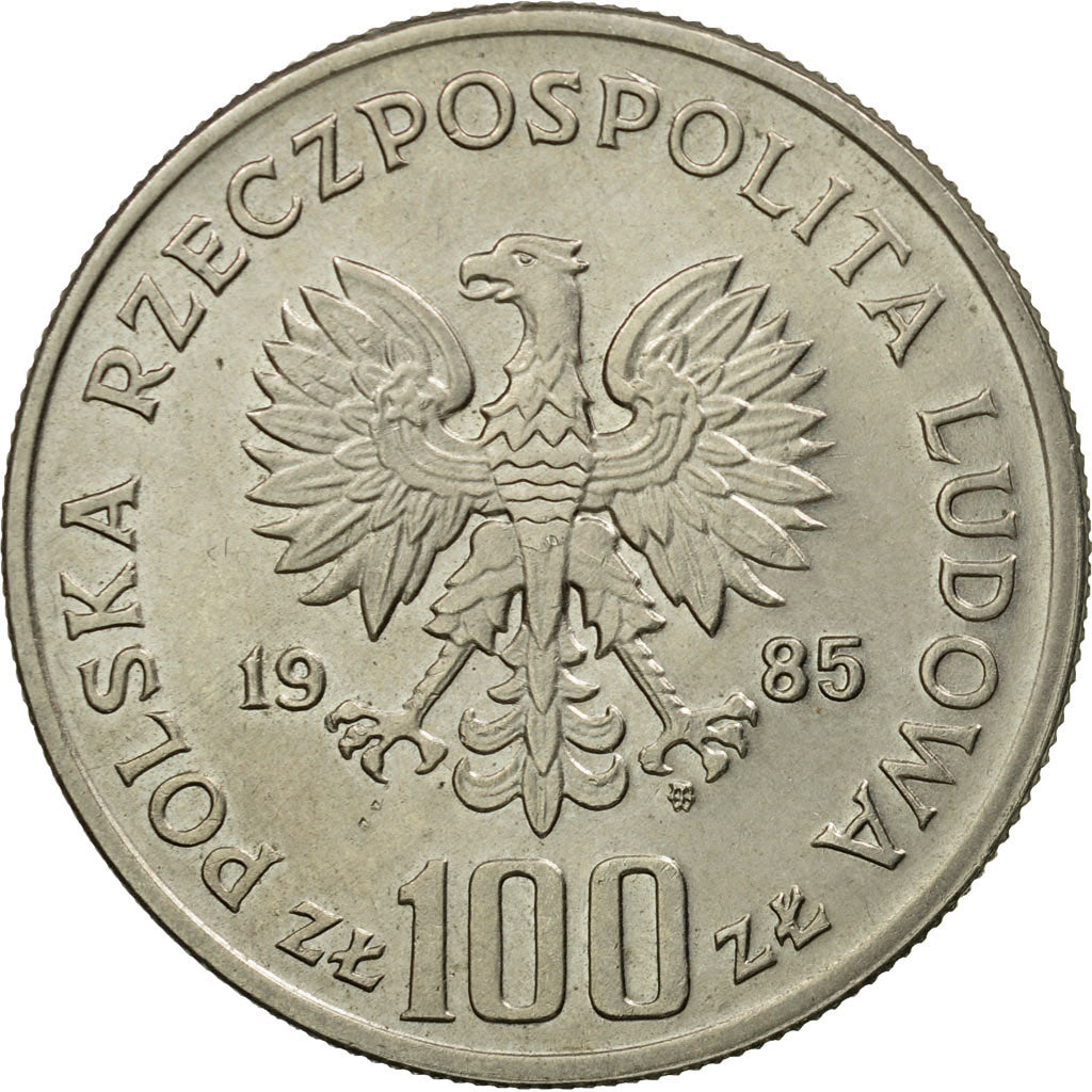 Coin, Poland, 100 Zlotych, 1985, Warsaw, AU(55-58), Copper-nickel, KM:155