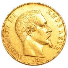 FRANCE, Napoléon III, 50 Francs, 1857, Paris, KM #785.1, AU(55-58), Gold, Gadour