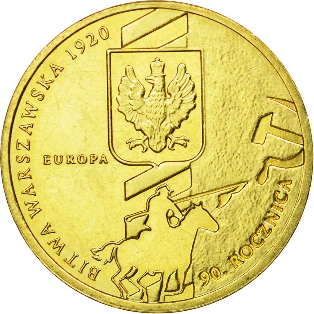 Coin, Poland, 2 Zlote, 2010, Warsaw, AU(55-58), Brass, KM:735