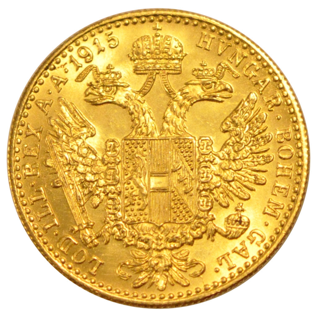 AUSTRIA, Ducat, 1915, KM #2267, MS(60-62), Gold, 3.50