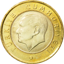 Moneta, Turcja, Lira, 2009, MS(65-70), Bimetaliczny, KM:1244