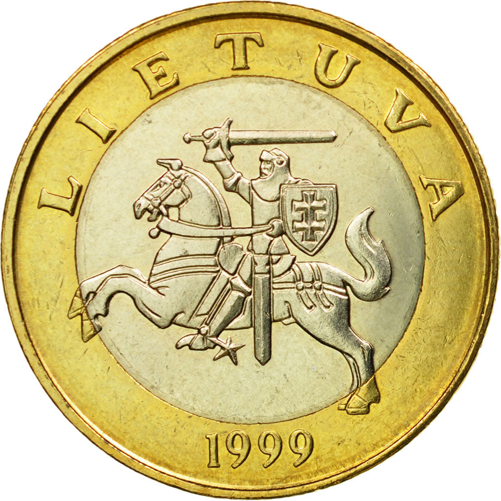 Coin, Lithuania, 2 Litai, 1999, MS(60-62), Bi-Metallic, KM:112