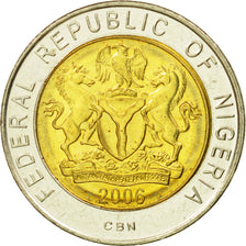 Coin, Nigeria, Naira, 2006, MS(60-62), Bi-Metallic, KM:18