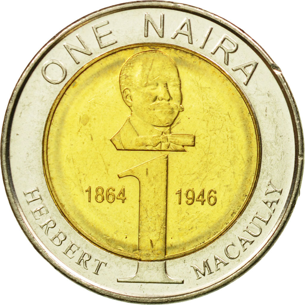 Coin, Nigeria, Naira, 2006, MS(60-62), Bi-Metallic, KM:18
