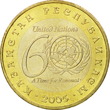 Coin, Kazakhstan, 60th Anniversary of the UN, 100 Tenge, 2005, MS(65-70)