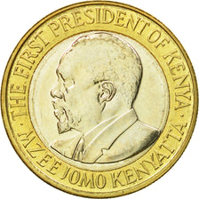 Coin, Kenya, 10 Shillings, 2005, British Royal Mint, MS(60-62), Bi-Metallic