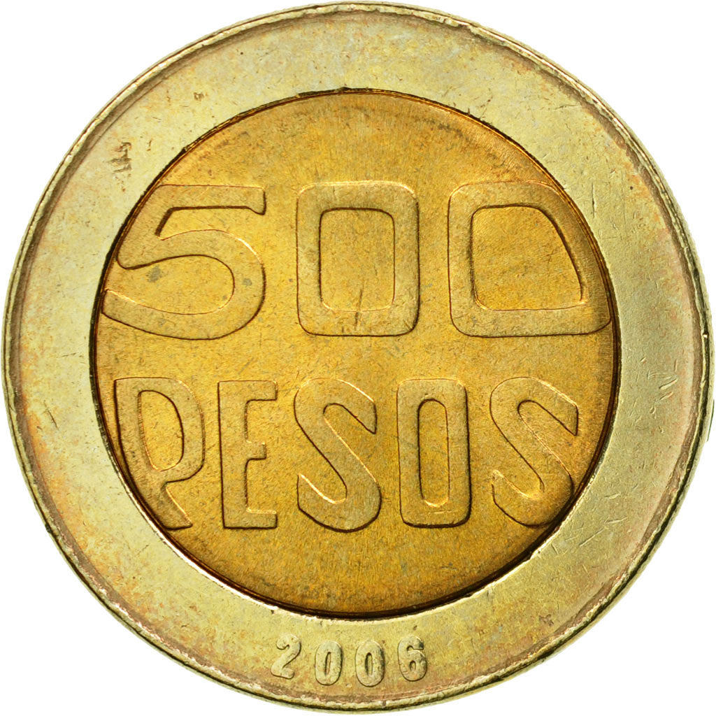 Moneta, Colombia, 500 Pesos, 2006, SPL-, Bi-metallico, KM:286