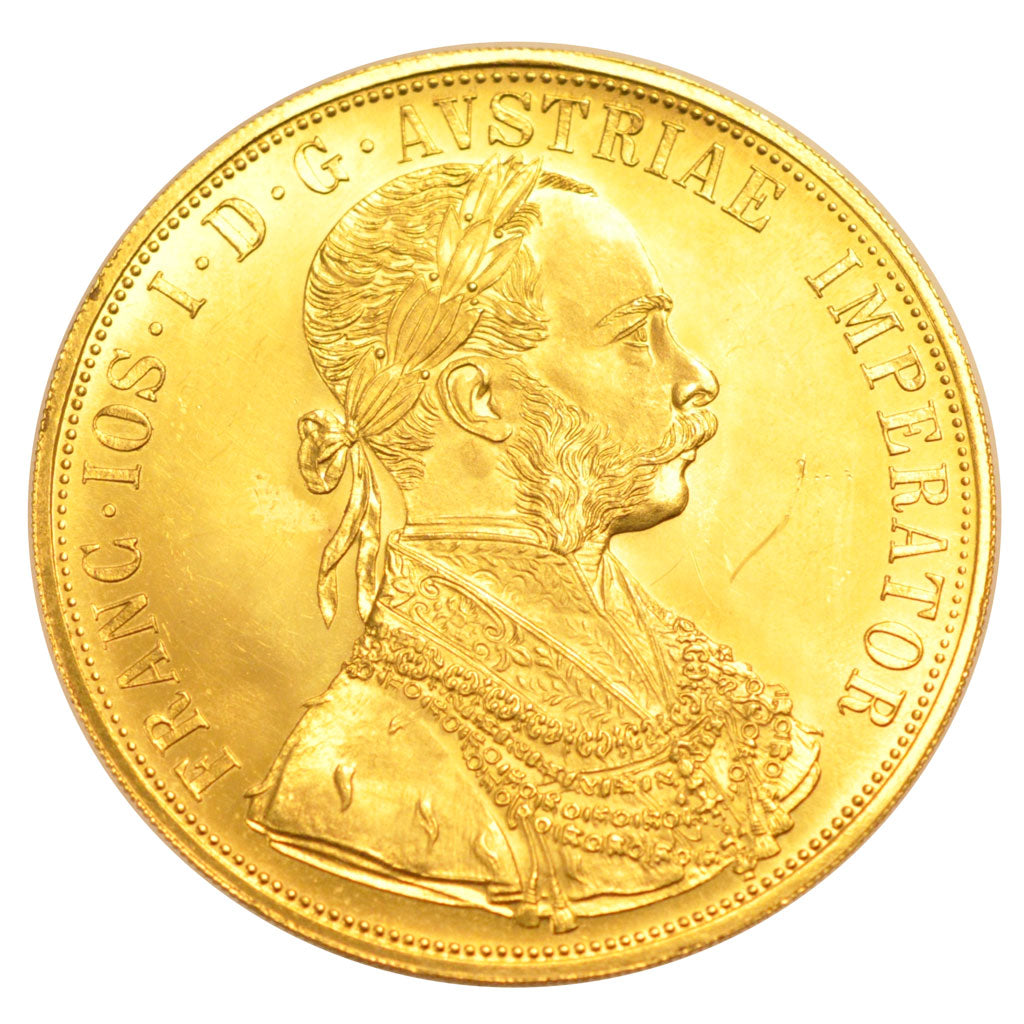 AUSTRIA, 4 Ducat, 1915, KM #2276, MS(60-62), Gold, 13.90