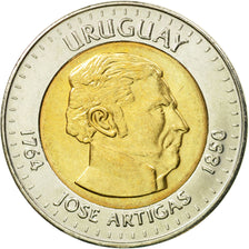 Moneda, Uruguay, 10 Pesos Uruguayos, 2000, FDC, Bimetálico, KM:121