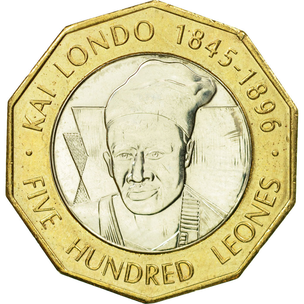 Coin, Sierra Leone, 500 Leones, 2004, MS(65-70), Bi-Metallic, KM:296