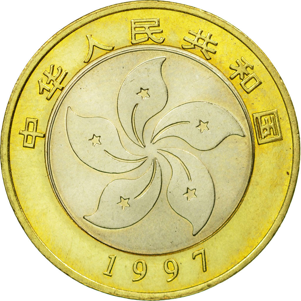 Monnaie, CHINA, PEOPLE'S REPUBLIC, 10 Yüan, 1997, FDC, Bi-Metallic, KM:983
