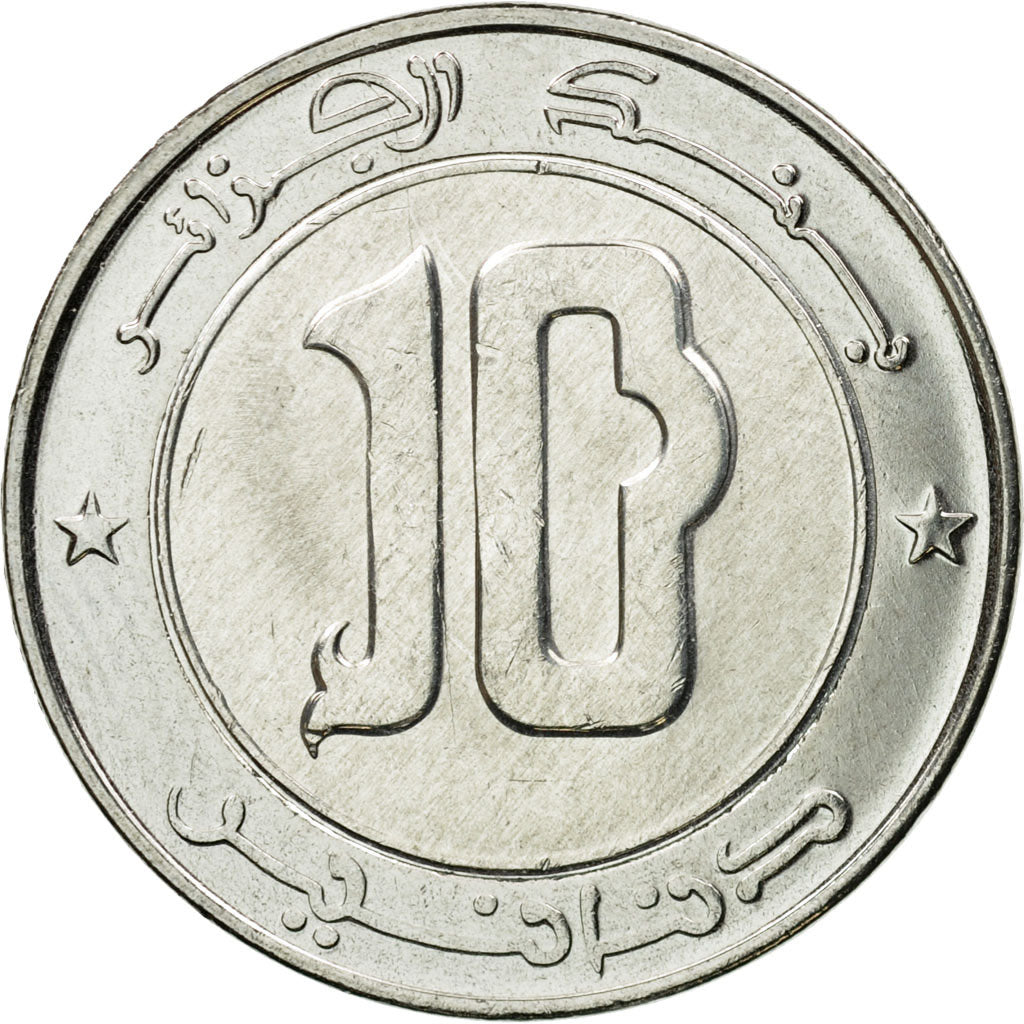 Coin, Algeria, 10 Dinars, 1992, Algiers, MS(65-70), Bi-Metallic, KM:124