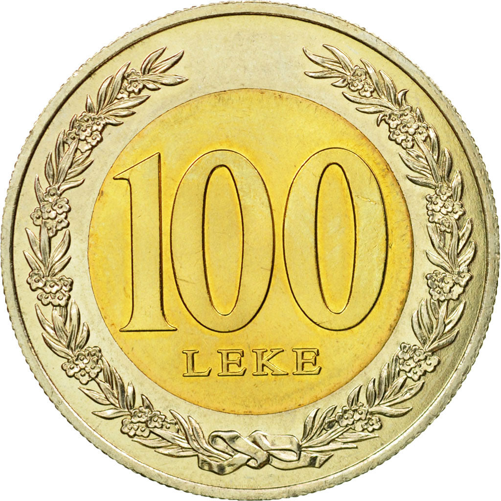 Münze, Albania, 100 Lekë, 2000, STGL, Bi-Metallic, KM:80