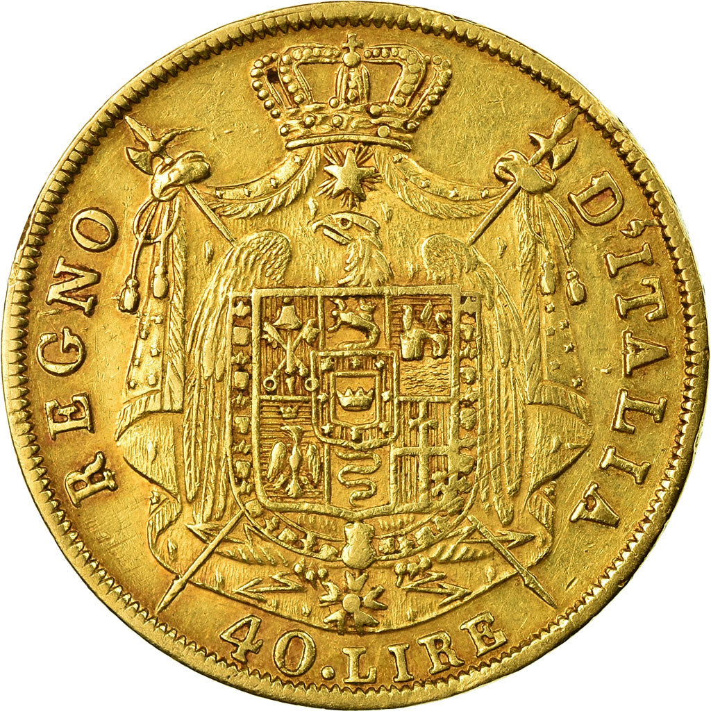 Moneta, STATI ITALIANI, KINGDOM OF NAPOLEON, Napoleon I, 40 Lire, 1812, Milan