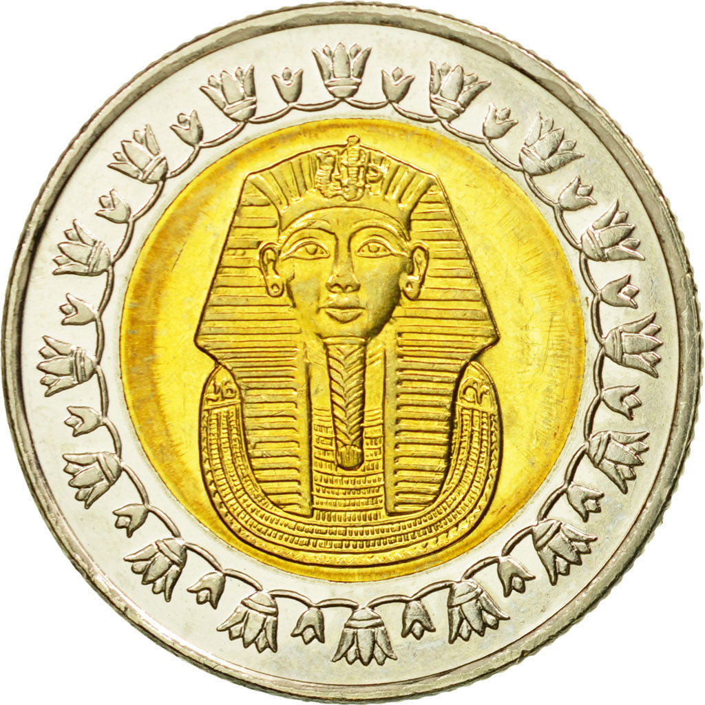 Moneda, Egipto, Pound, 2005, Cairo, FDC, Bimetálico, KM:940