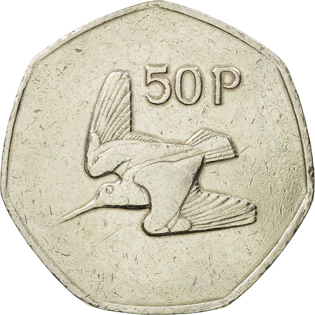 Coin, IRELAND REPUBLIC, 50 Pence, 1982, AU(50-53), Copper-nickel, KM:24