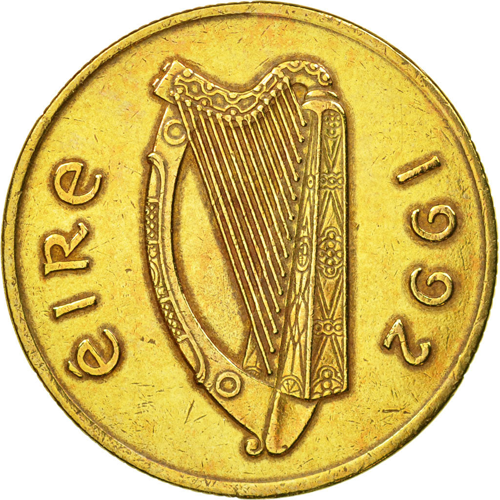 Coin, IRELAND REPUBLIC, 20 Pence, 1992, MS(63), Nickel-Bronze, KM:25