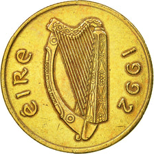 Coin, IRELAND REPUBLIC, 20 Pence, 1992, MS(63), Nickel-Bronze, KM:25