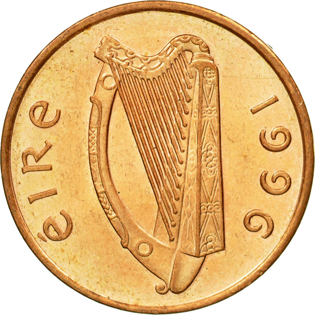 Coin, IRELAND REPUBLIC, Penny, 1996, AU(55-58), Copper Plated Steel, KM:20a