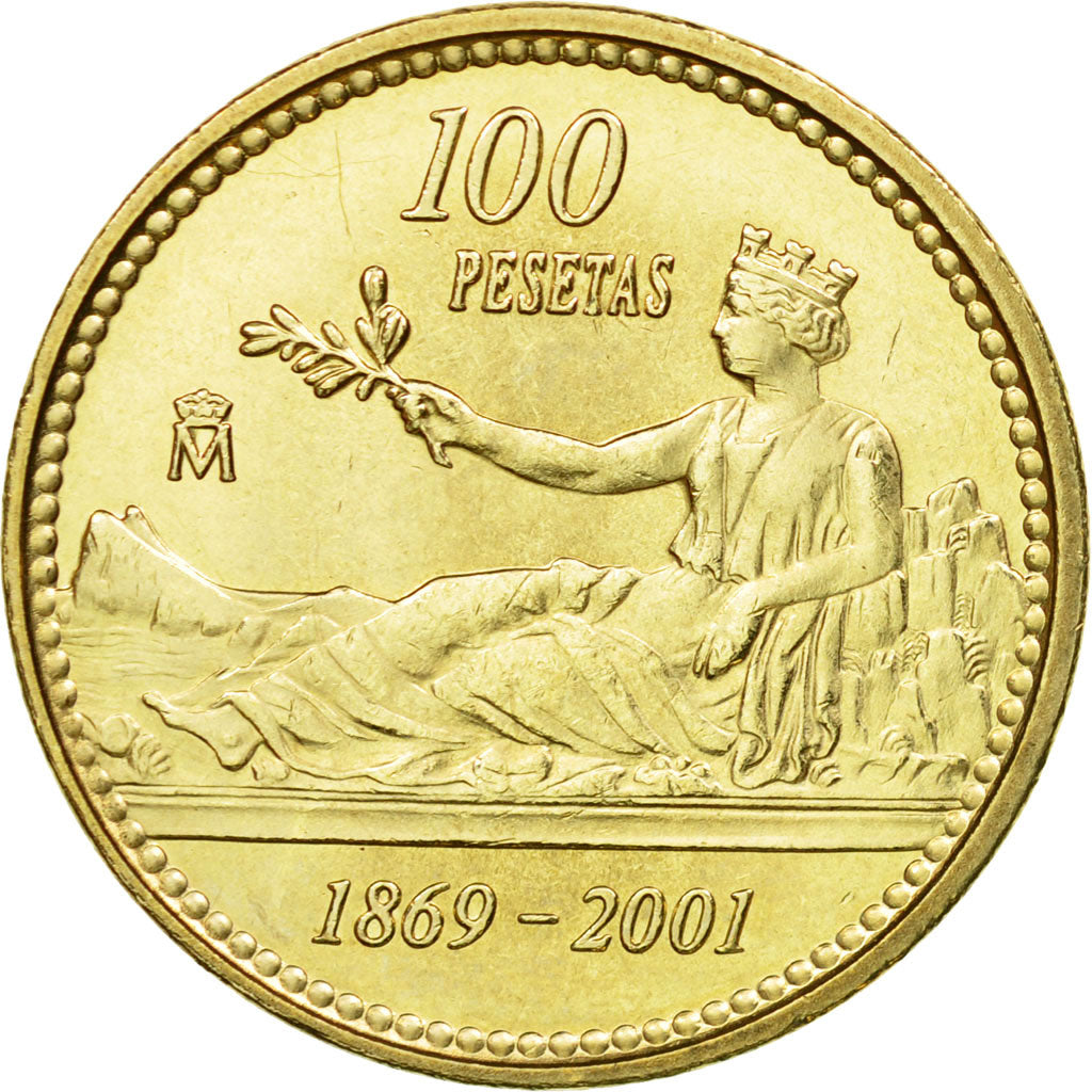 Coin, Spain, Juan Carlos I, 100 Pesetas, 2001, Madrid, MS(60-62)