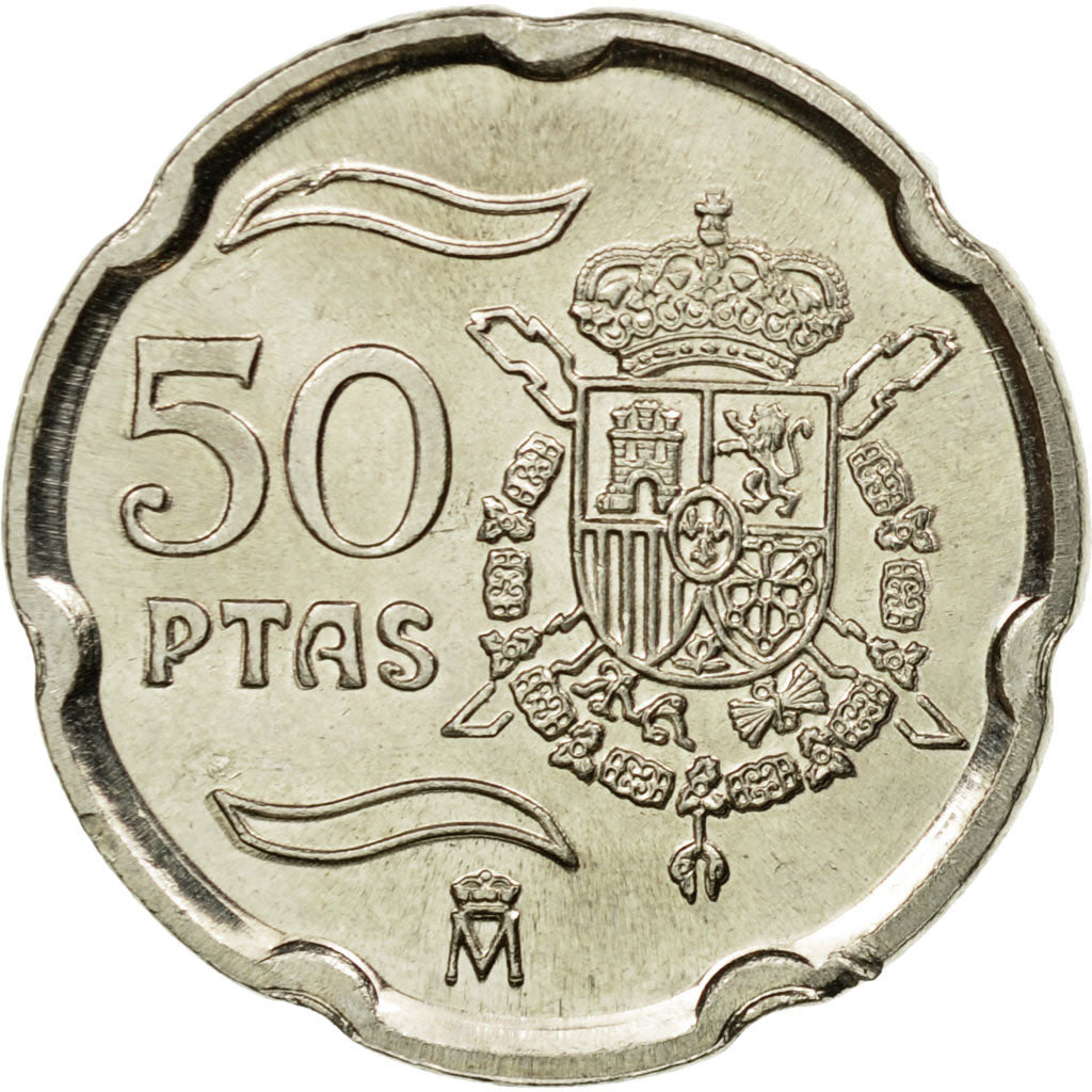Coin, Spain, Juan Carlos I, 50 Pesetas, 1998, Madrid, MS(65-70), Copper-nickel
