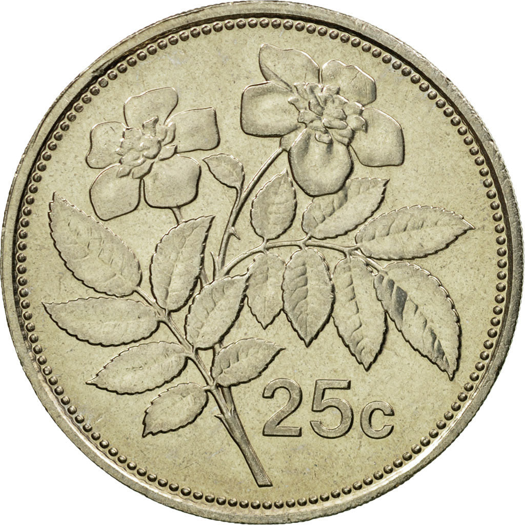 Coin, Malta, 25 Cents, 2001, Franklin Mint, AU(55-58), Copper-nickel, KM:97