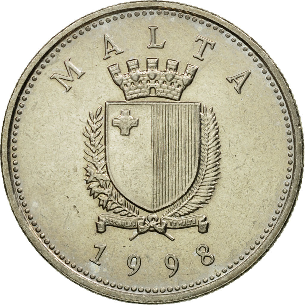 Moneta, Malta, 10 Cents, 1998, BB+, Rame-nichel, KM:96