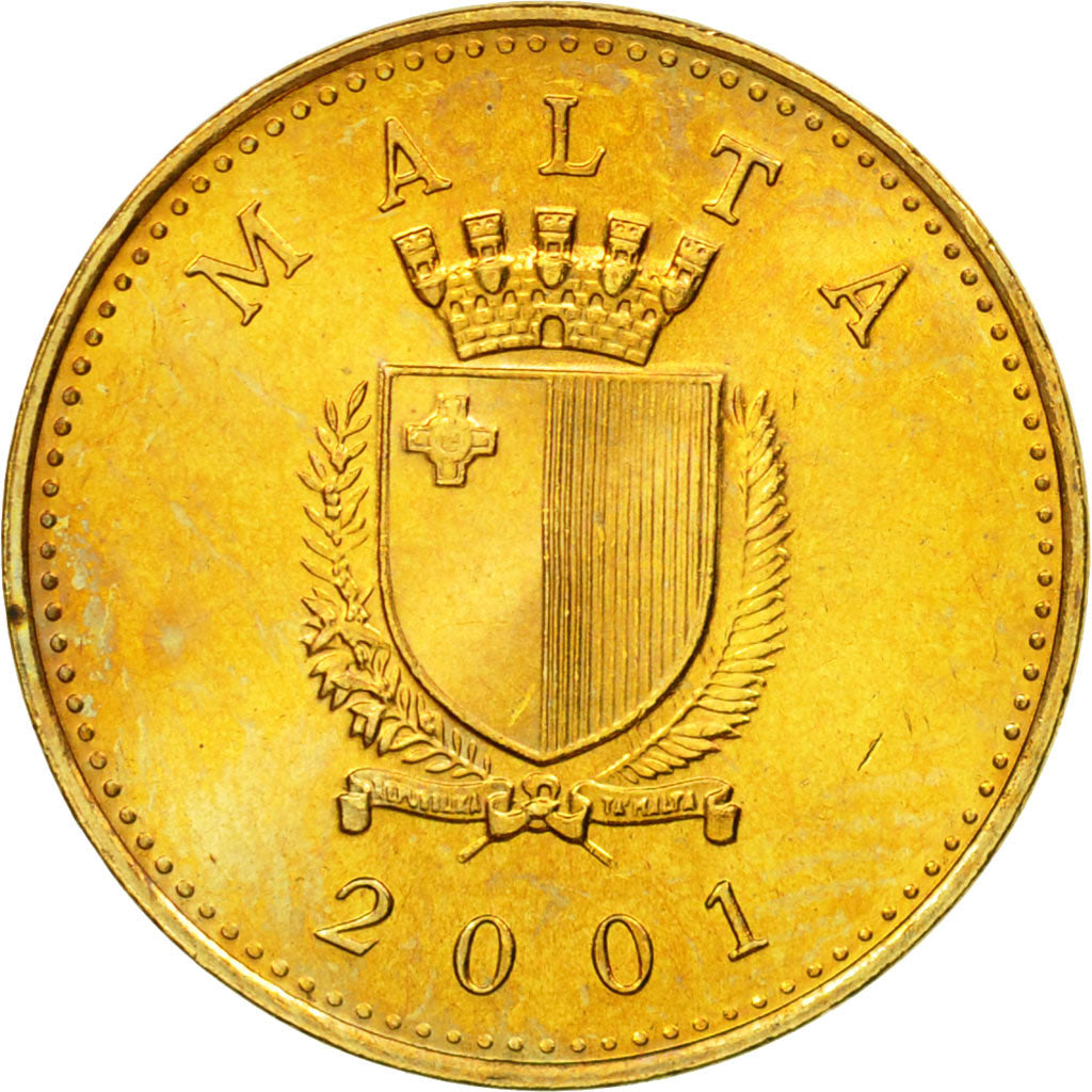 Coin, Malta, Cent, 2001, AU(50-53), Nickel-brass, KM:93