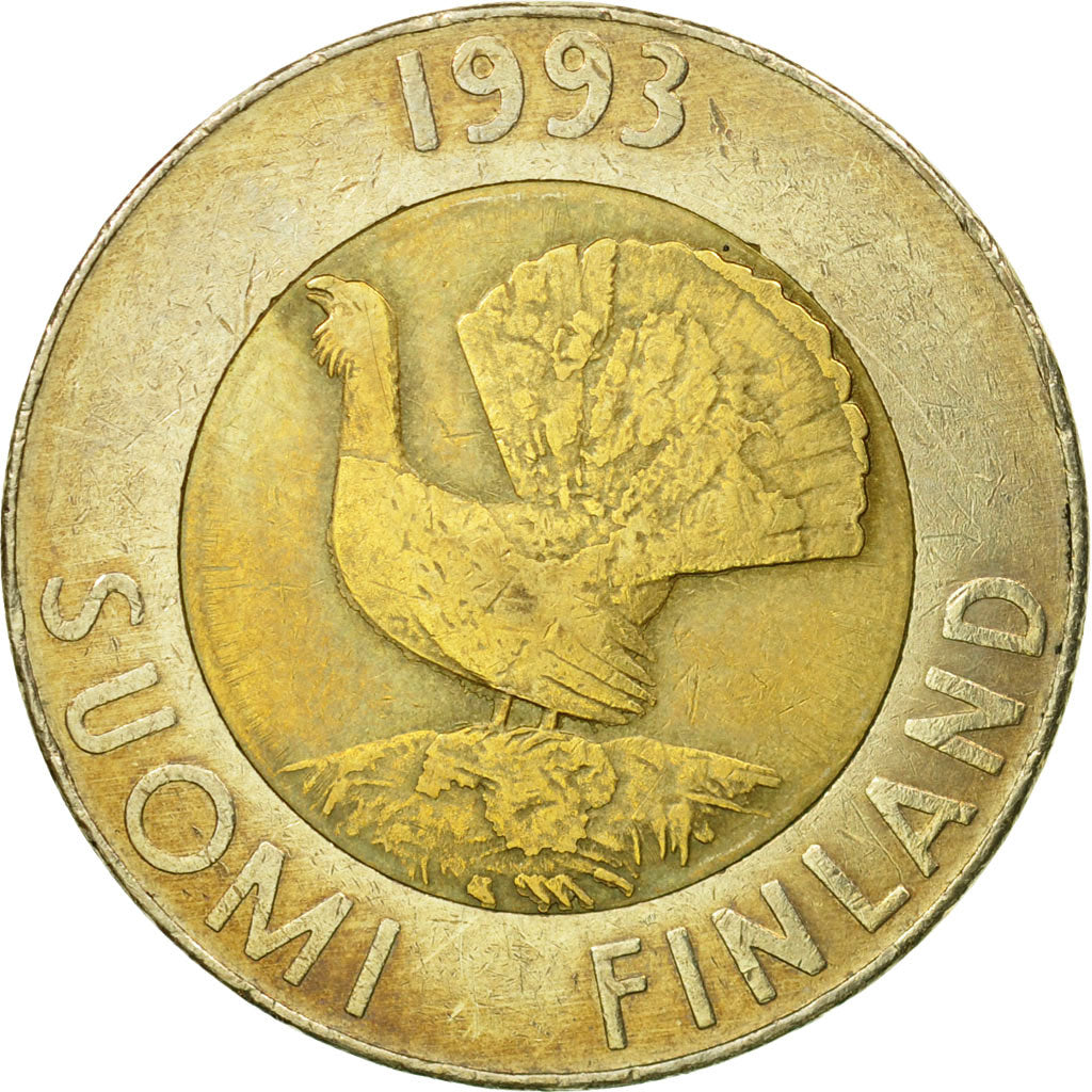 Coin, Finland, 10 Markkaa, 1993, VF(30-35), Bi-Metallic, KM:77