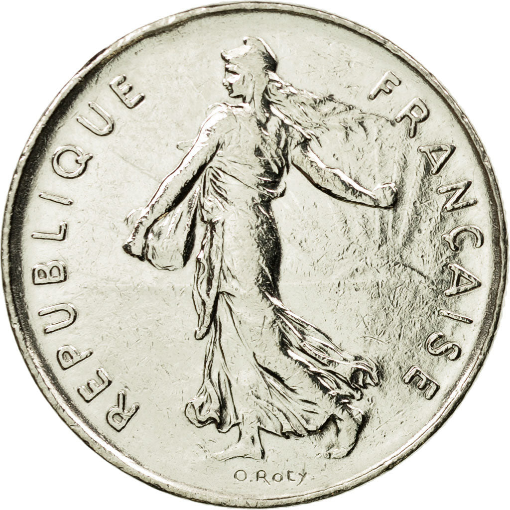 Moneda, Francia, Semeuse, 5 Francs, 1974, Paris, SC, Níquel recubierto de cobre