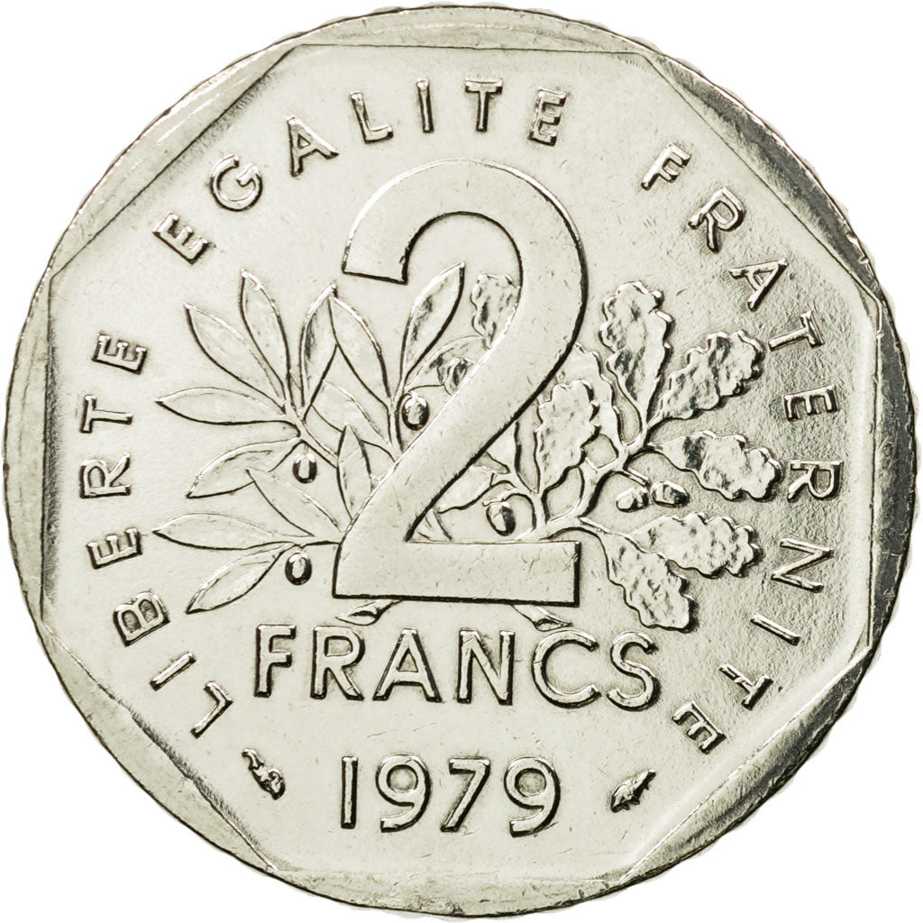Coin, France, Semeuse, 2 Francs, 1979, MS(63), Nickel, KM:942.1, Gadoury:547
