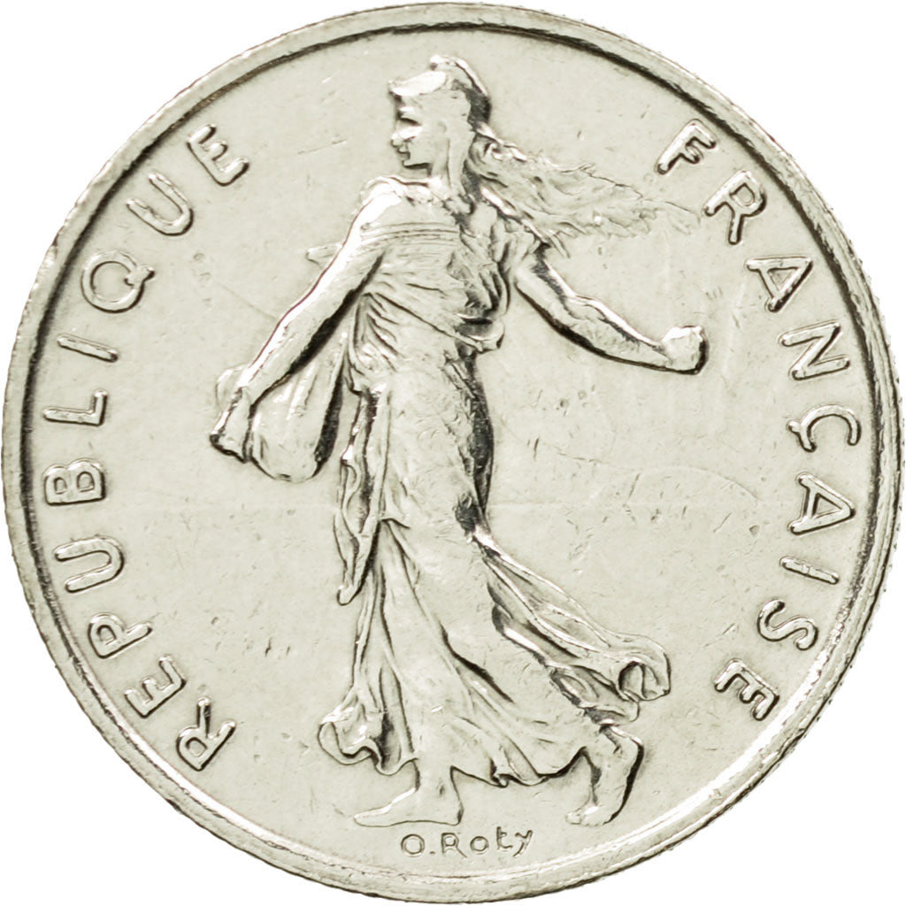 Münze, Frankreich, Semeuse, 1/2 Franc, 1976, Paris, UNZ, Nickel, KM:931.1